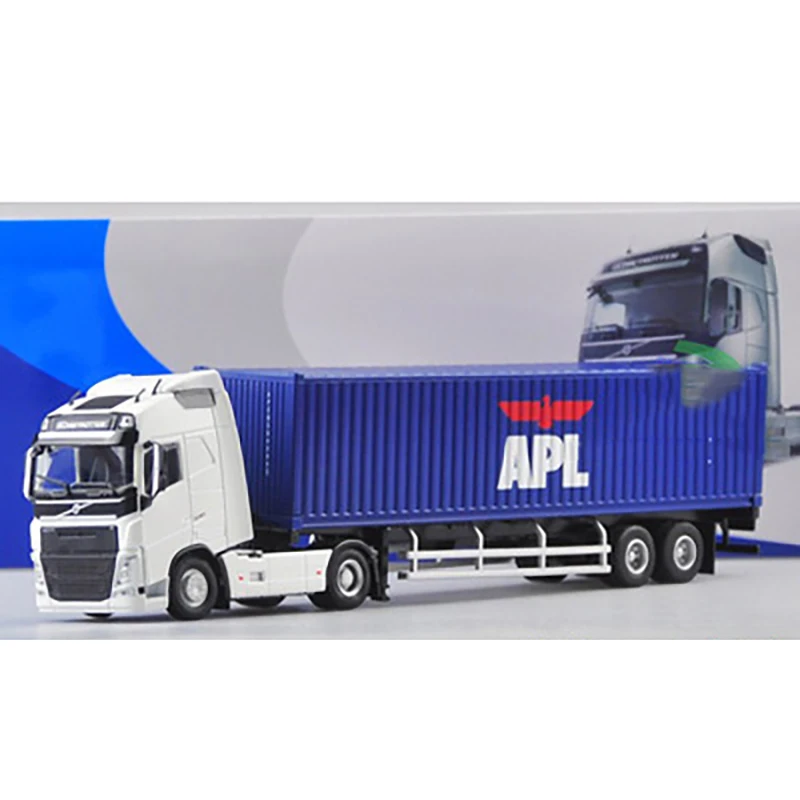 

1:50 Scale Alloy Metal Truck Trailer Container Cargo Logistics Car Maersk Diecast Model Engineering Vehicle Model Toy Decoration