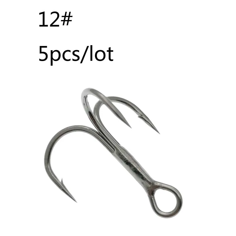 12 5 шт./кор. 3xStrengthen супер сильный близнецов Сталь сплав Sharp приманка с тройным крючком 6#8#10#12# рыболовные снасти рыболовный крючок коробка - Цвет: 12