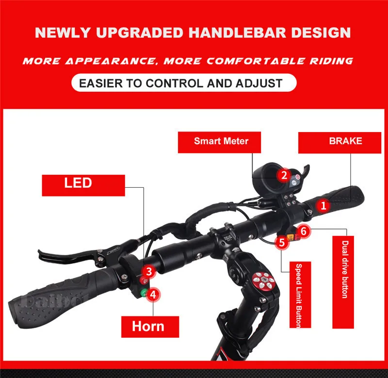 Daibot Off Road Electric Scooter Two Wheel 12 Inch 60V Dual Drive 1600W 80KMH With Seat Powerful Electric Bike For Adult  (10)