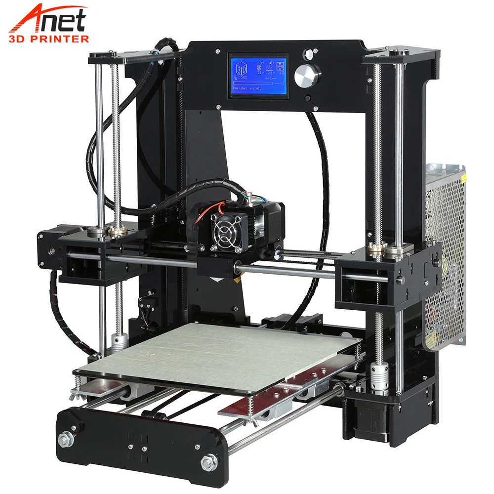 cheap New Anet A6 A6L Auto Leveling DiY 3D Printer High Precision Reprap i3 DIY With Filament Large Printing Size 220*220*250mm