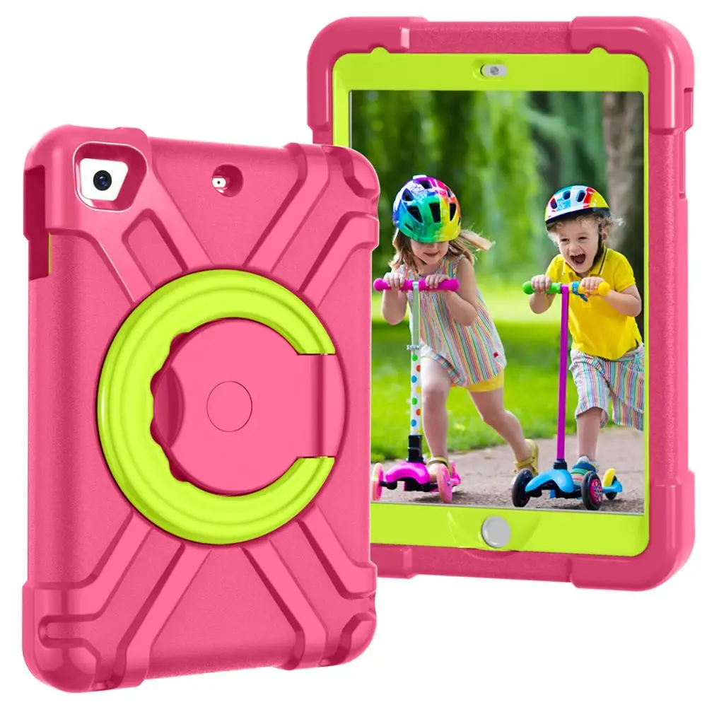 Ударопрочный чехол EVA для iPad mini 2 3 A1432 A1454 360 Вращающийся силиконовый мягкий