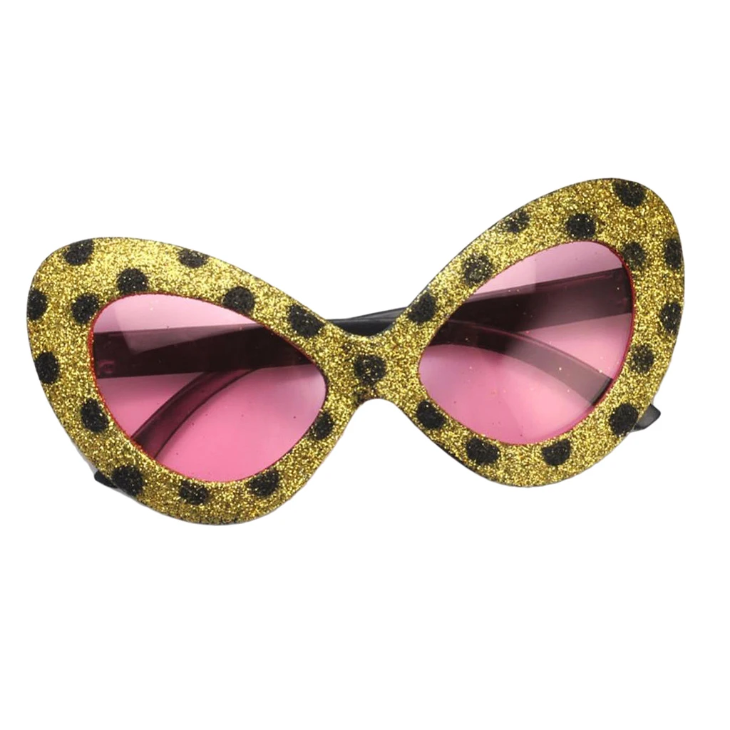 Sunglass Leopard Print Cateye Costume Glasses Halloween Birthday Props Decoration