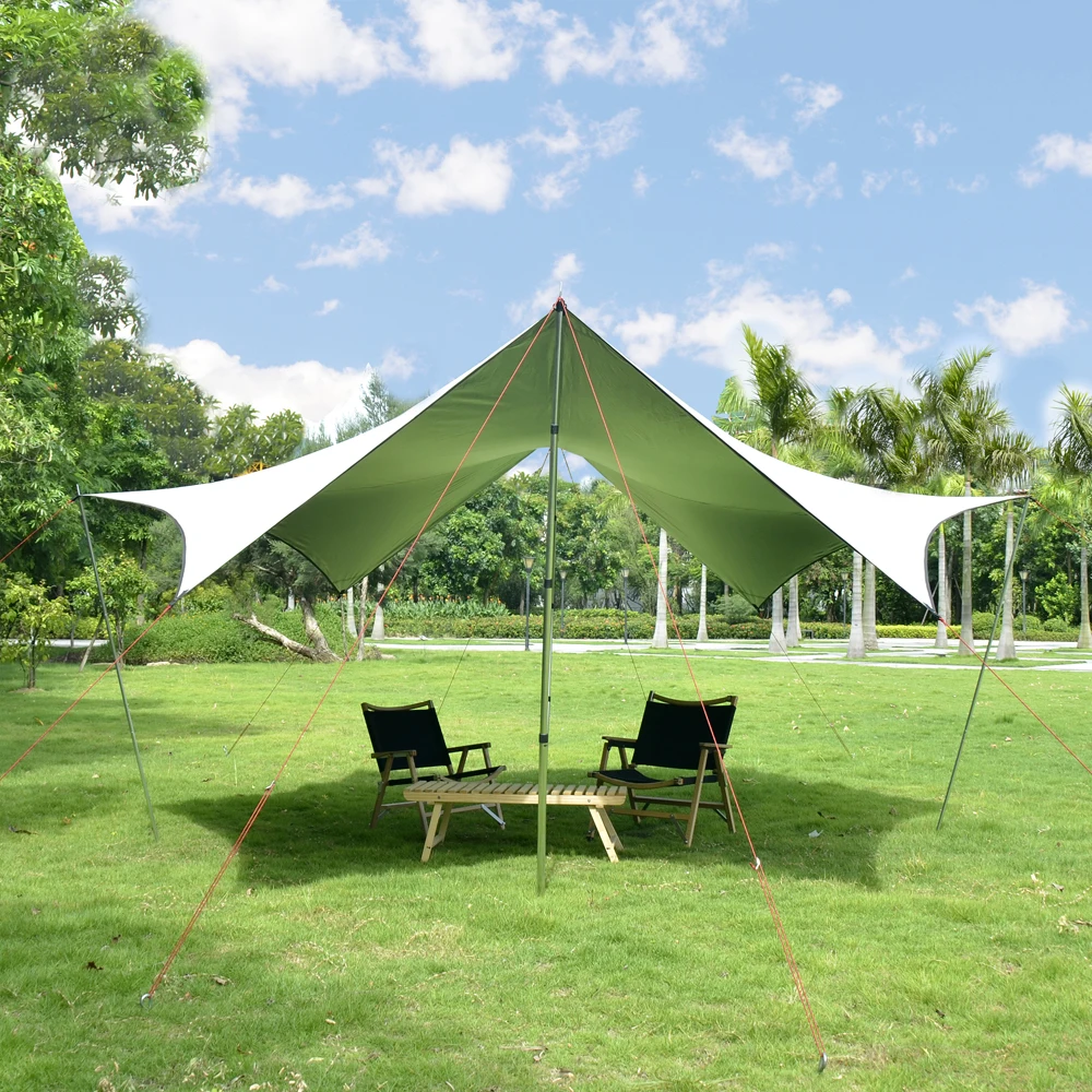 UV 2 3 4 5 Person Outdoor Camping Party Park Shade Sun Screen Rainproof Sunscreen Pergola Beach Awning Travel Relief Tent | Спорт и