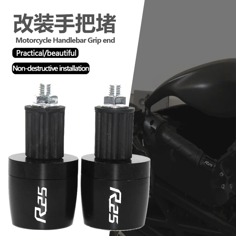 7/8'' 22mm For YAMAHA YZF-R25 YZF R25 YZFR25 2014-2016 CNC Alumiunm Plugs Motorcycle Handlebar Moto Handle Bar Grips Cap Ends |