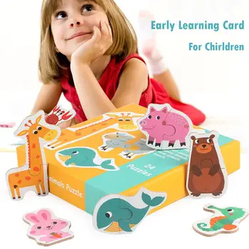 

Kids Large Matching Puzzle Games Early Learning Card Jigsaw Educational Toy Animal Traffic Puzzle for Kids Learning Education