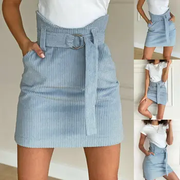 

2020 Hot Fashion Women High Waist Skirt Ladies Short Sexy Bodycon Skirts with Pocket Skirts