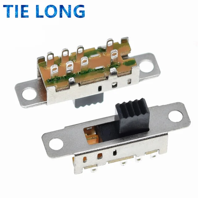 5 piezas Interruptor deslizante de 3 posiciones, Panel PCB 2P3T, montaje en  Panel, interruptor deslizante Vertical de 6 pines, alta corriente 3A 250V,  palanca en 3 Pi - AliExpress