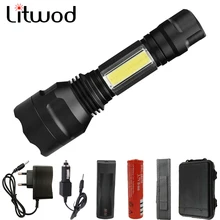 Litwod Z20 C8-COB LED Taschenlampe 4000 Lumen XM-L U2 COB 5 Modi Taschenlampe taktische Aluminium Lanterna Für Camping jagd