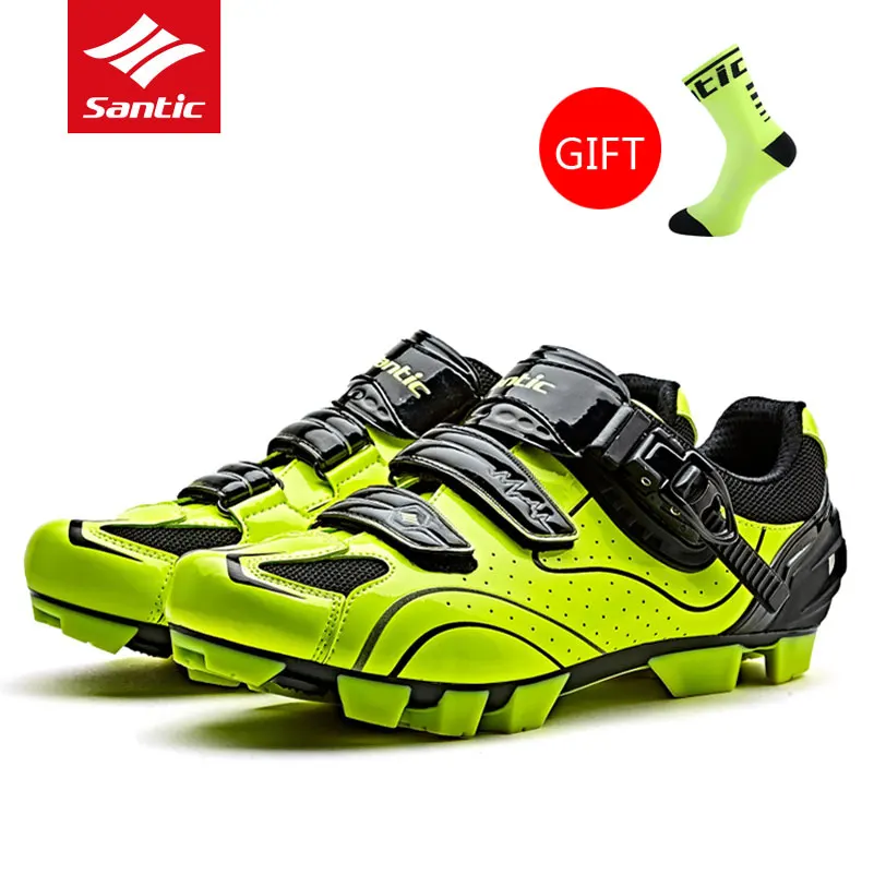 Hot! Santic Mens Cycling Shoes MTB Mountain Bike Pro Racing Team Breathable Bicycle Self-Locking Athletic Riding | Спорт и