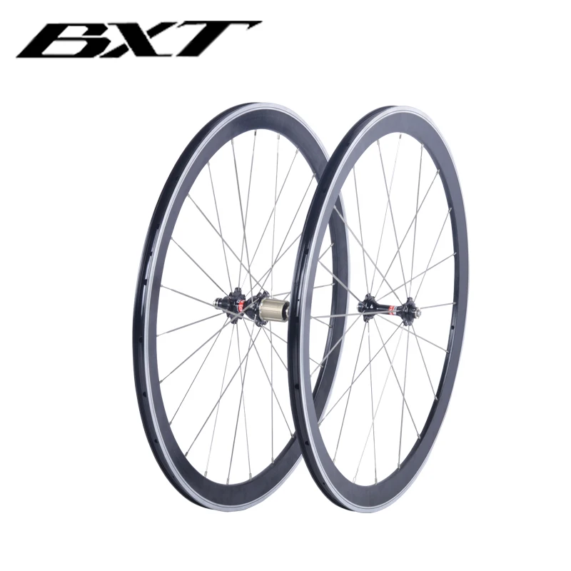 BXT 700C V-brake alloy wheels NO carbon road bicycle aluminium clincher road wheelset novatec hub chinese bicycle wheels