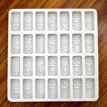 

Domino Resin Silicone Mold Crafts Dominoes Epoxy Resin Mould for Cake Cookie Sugarcraft Polymer Clay DIY Cake Color Random Tools