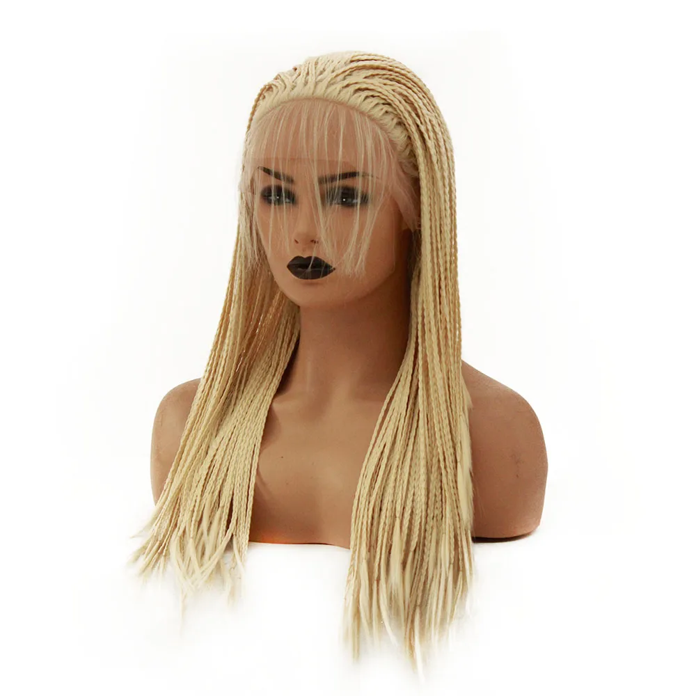 V'NICE honey Blonde синтетические плетеные парики на шнурках для черных женщин 20-26 дюймов бразильские африканские американские плетеные искусственные волосы