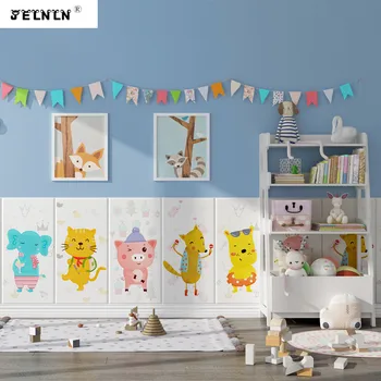 

Cartoon animal pattern kids room decoration wall surrounding bed head soft tatami anti-collision stickers bedroomwall stickers