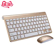 Ультра тонкий 2,4 ГГц беспроводной USB Проводная мышь и клавиатура комбо для настольного компьютера ноутбука клавиатура и USB мышь комбо комплект
