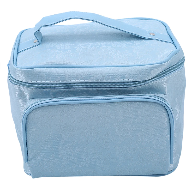 peony blue Женская косметичка, косметичка для макияжа, водонепроницаемая профессиональная косметичка, набор для мытья, несессер, органайзер для путешествий, косметичка - Цвет: peony blue