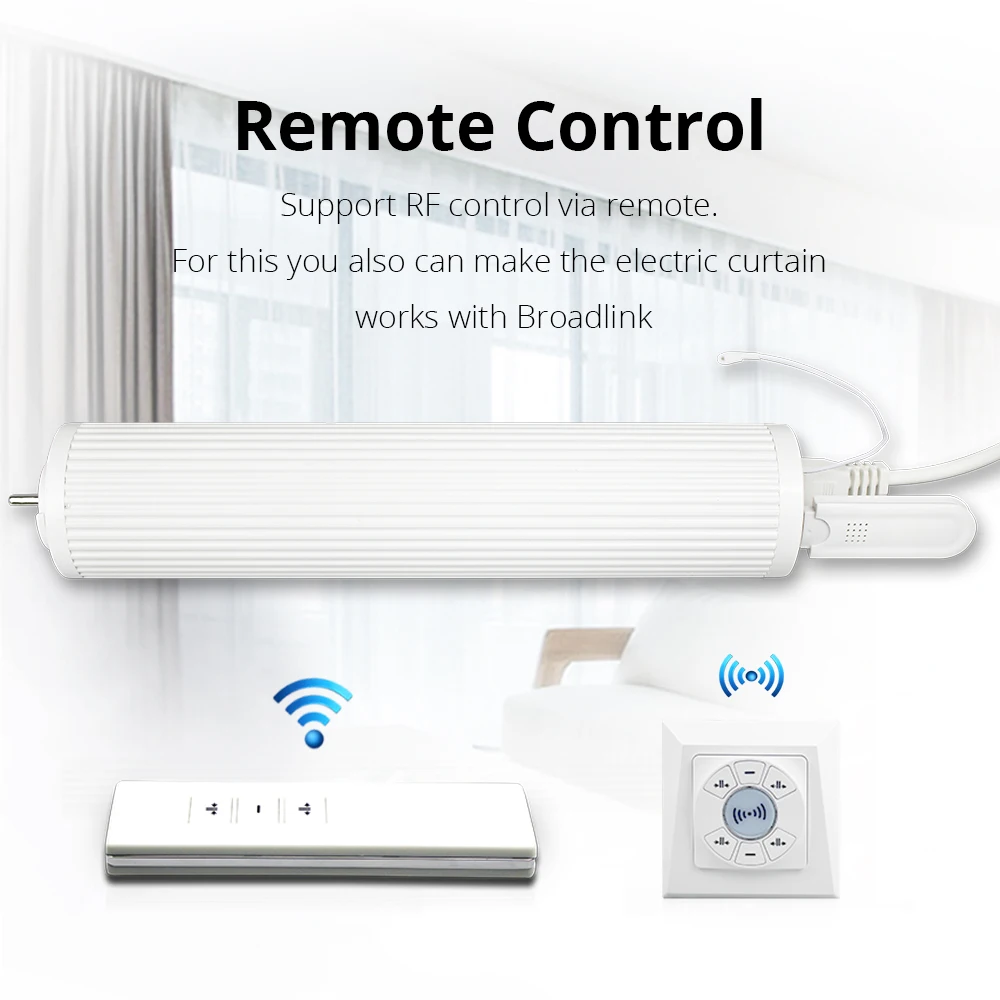  Zemismart WiFi Smart Curtain Motor With Track Alexa Echo Google Home Control via tuya Electric Curt - 32974776787