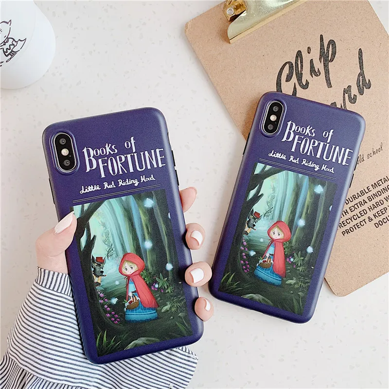

Cartoon Red hat girl Silicone Case For iphone 11 Pro max XR X Phone Case For iphone 8 6s 6 7 plus Back Cover Retro Cute Funda