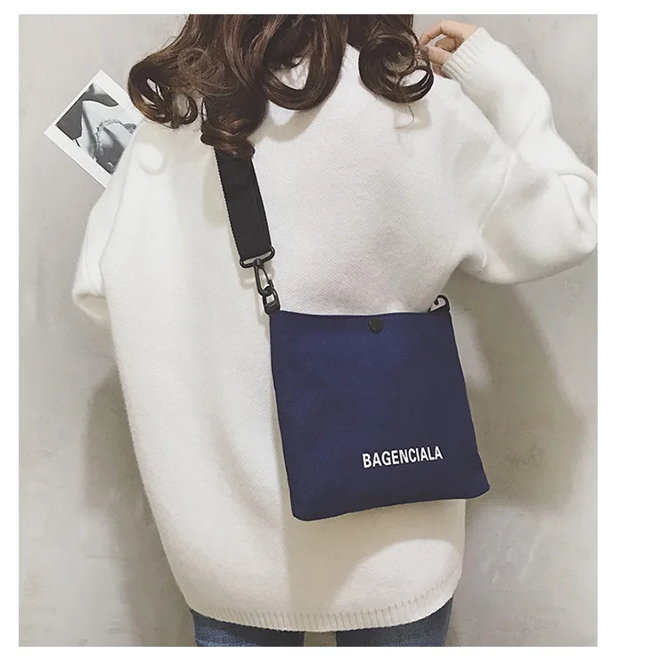 

Bag Women's 2019 New Style Shoulder Bag Solid Color Large-Volume One Shoulder Canvas Bag Shopping Bag Students WOMEN'S Bag Custo