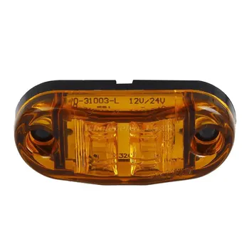 

Universal 10-30V 2 LED 3 LED Truck Side Marker Indicators Light Lamp Amber