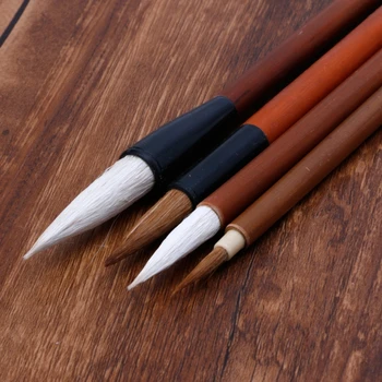 

4Pcs Chinese Painting Brushes Artist Drawing Brush For Watercolor Painting Brush WXTA