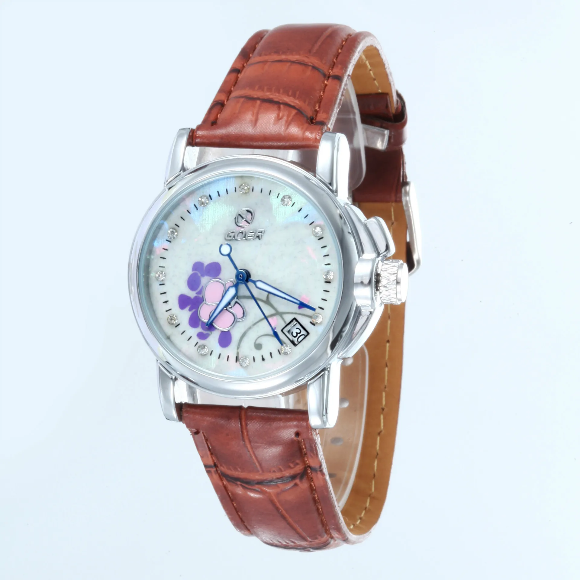 

Gao'er Brand Watch Leather Watch Fully Automatic Machinery Hollow out Business Retro Watch