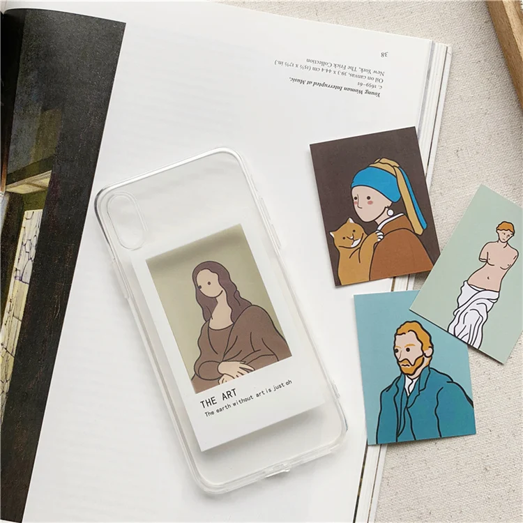 Oil painting card clear TPU phone Case For iphone 7 XS Max X XR 11 Pro Max for iphone 6 6s 7 8 plus Photo frame case back cover Oil painting card clear TPU phone Case For iphone 7 XS Max X XR 11 Pro Max for iphone 6 6s 7 8 plus Photo frame case back cover