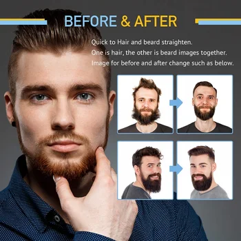 

11.11 Upgraded Ionic Beard Straightening Comb Detangling Volumizing Styling Beard Straightening Brush for Men Portable Heating