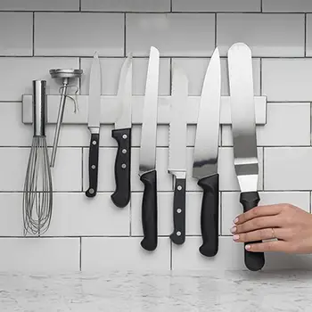 

304 Stainless Steel Magnetic Bar Wall Mounted Kitchen Utensil Holder Self-adhesive bracket kitchen utensil storage rack