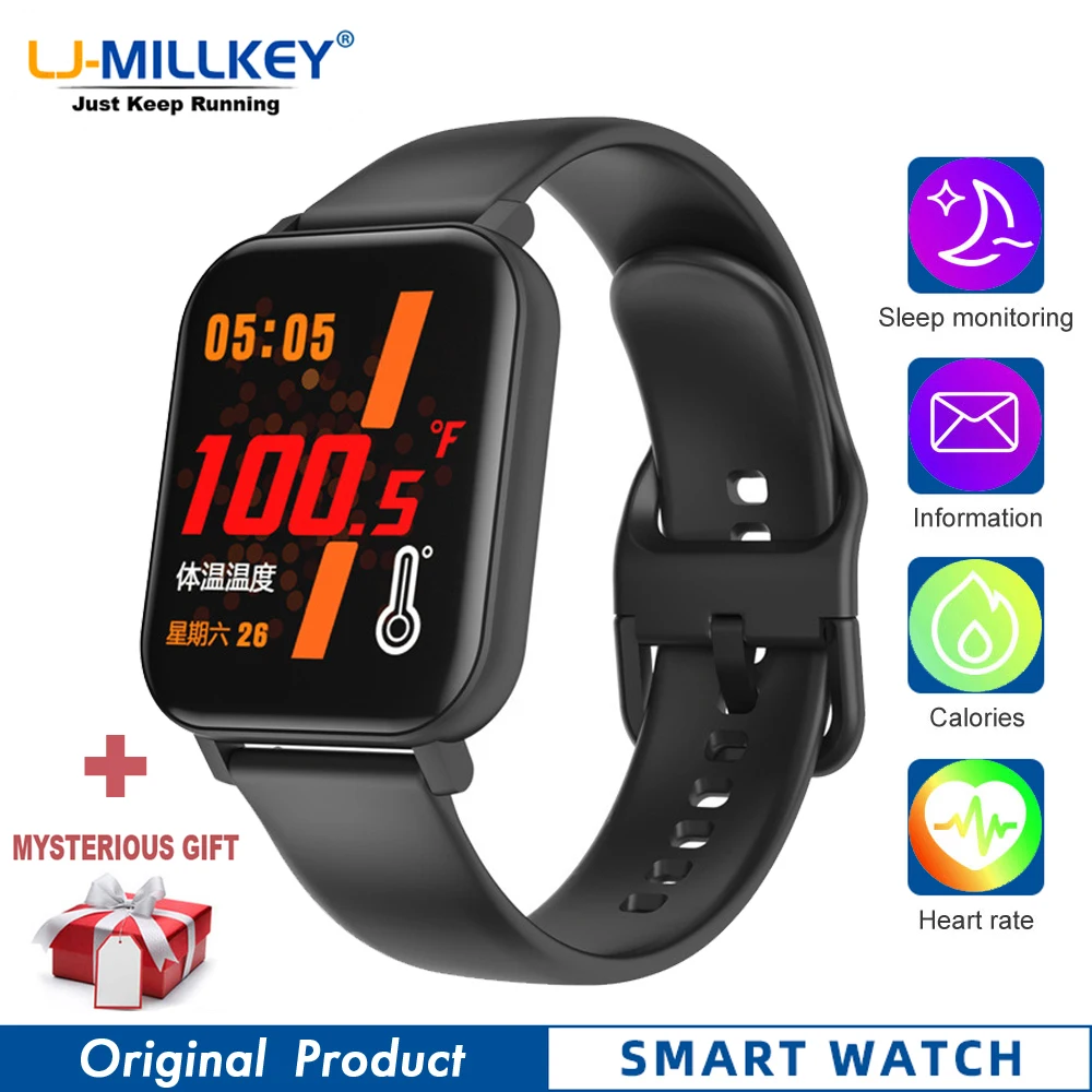 

F25 smart watch men fitness band smartwatch body temperature measurement wristbands reloj inteligente mujer monitor pk iwo 8