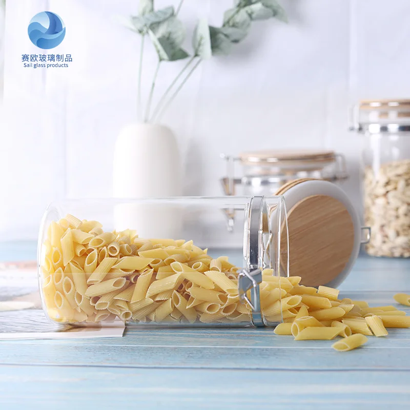 Боросиликатная Пряжка вместительные влагостойкие стеклянные герметичные контейнеры прозрачные круглые зерна еда yi kou guan