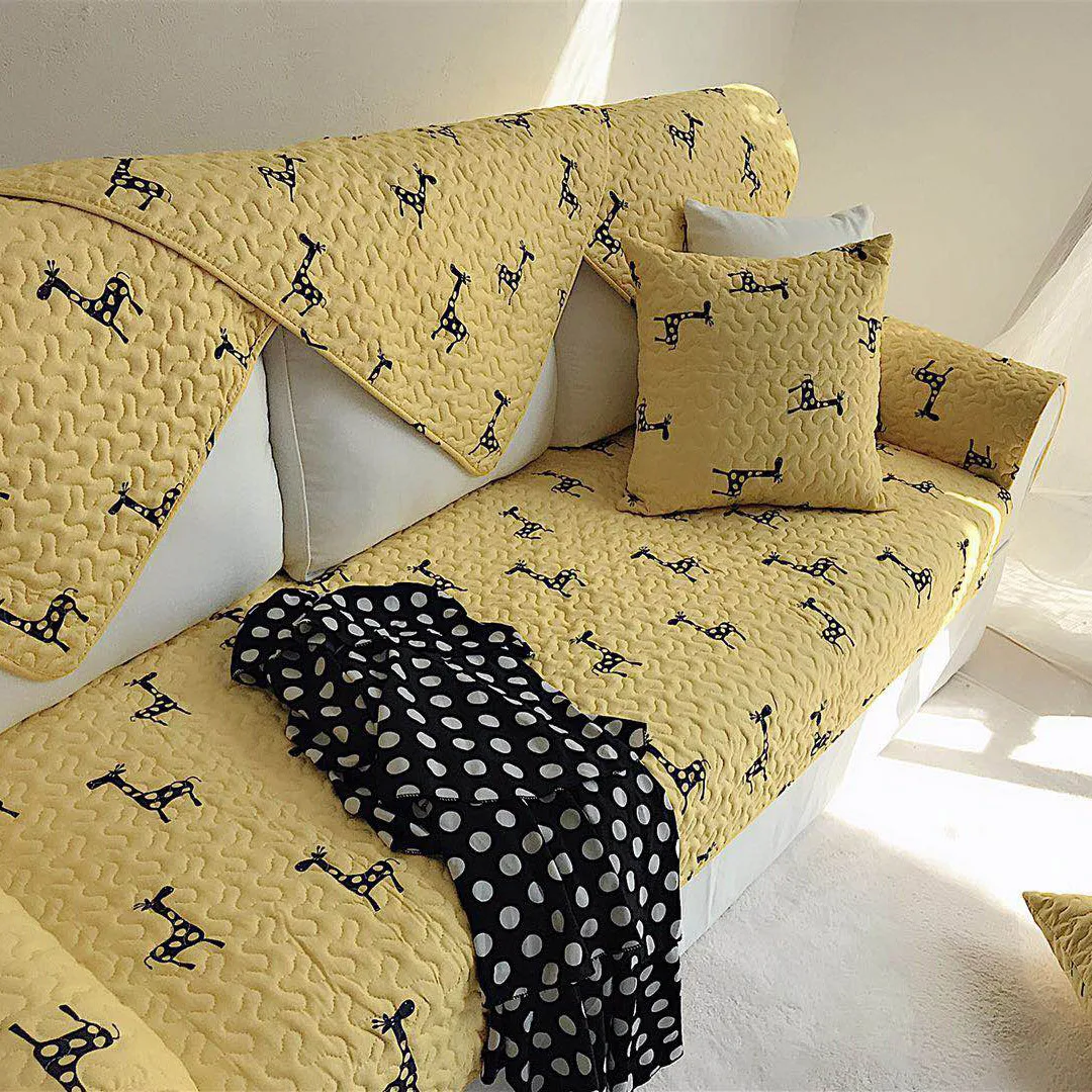 

Comprehensive Four Seasons Sofa Cushion Cartoon Sofa Mat Scandinavian Minimalist Sofa Mat Full Cover Sofa Cover Sofa Cover