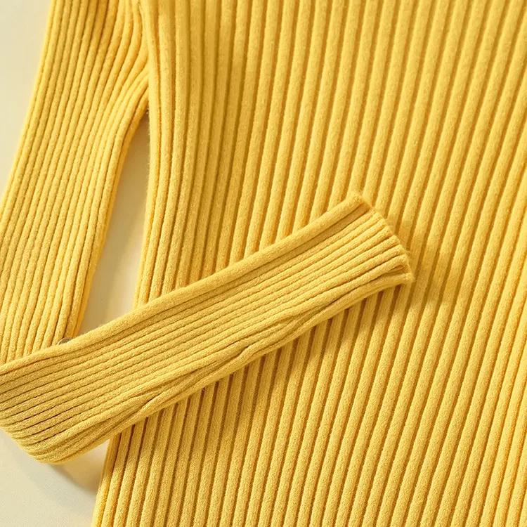 Fashion Turtleneck Sweater Women Long Sleeve Button Decoration Slim Women Pullover Sweater 2019 Autumn Winter Female Jumpers (29)
