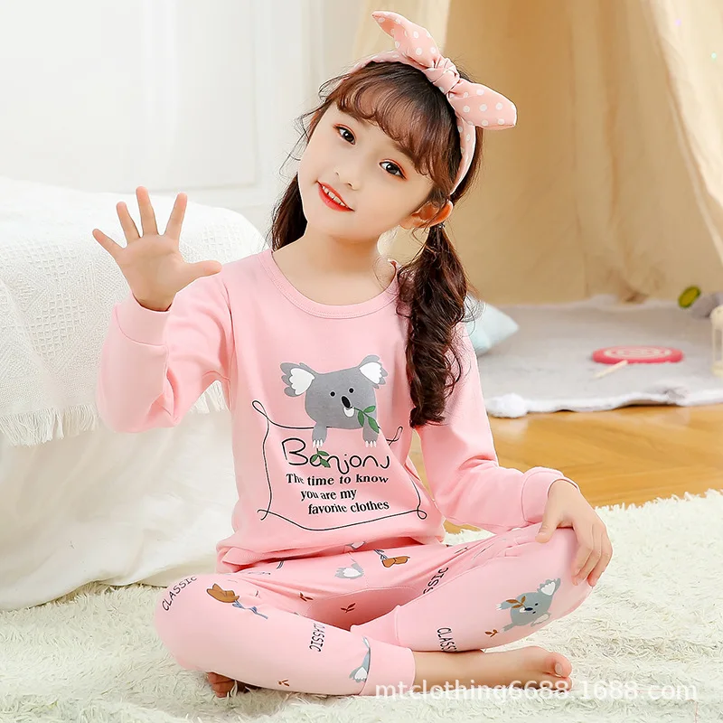 Sleepwear & Robes	 2022 Pyjamas New Children's Night Clothes 30 Color Style Toddler Pajamas Autumn Winter Boys Girls Sleepwear Cartoon Print 2pcs custom pajama sets	 Sleepwear & Robes