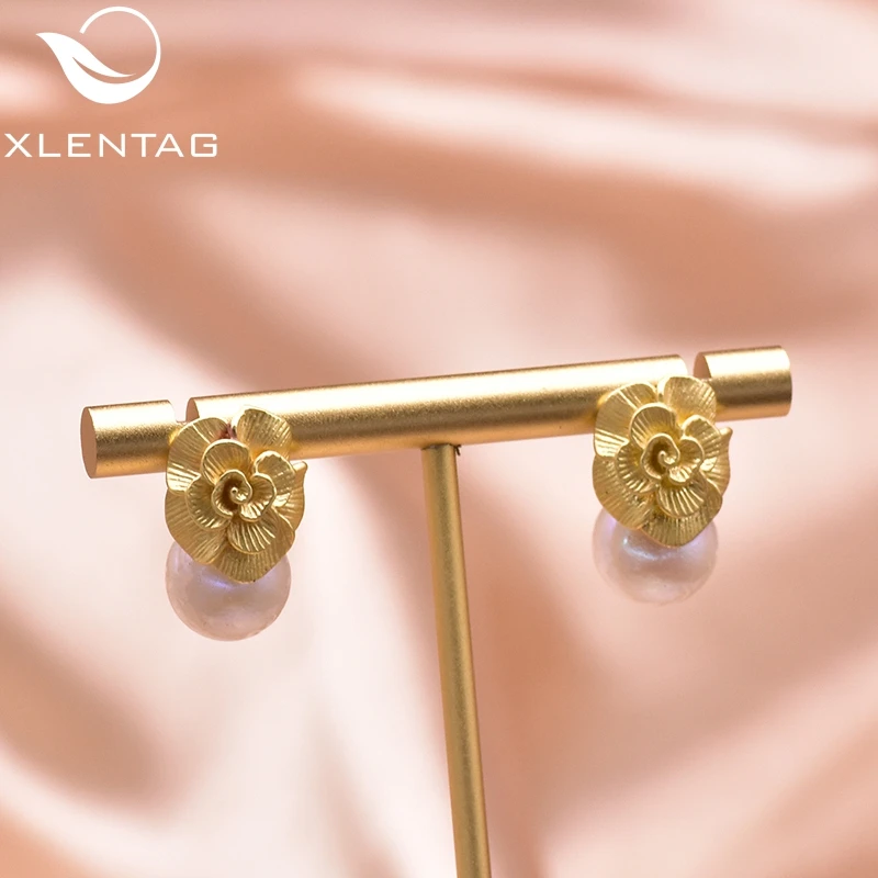 XlentAg оригинальные дизайнерские серьги-подвески с натуральным жемчугом в форме