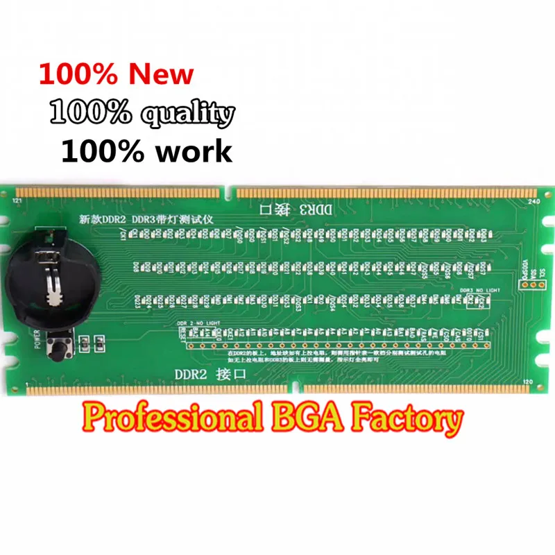 100% новый тестер памяти DDR2 DDR3 со слотом светодиодный слота для настольной
