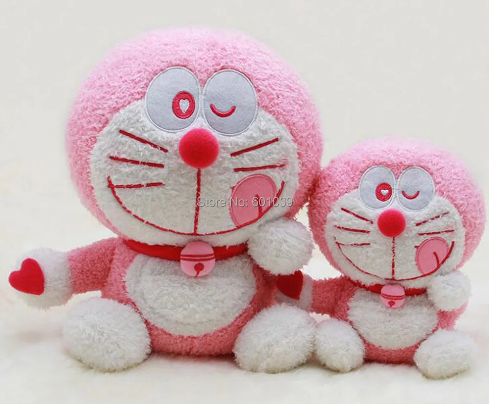 5 шт./партия, 4 стиля, розовые сидящие Игрушки Doraemon, 20 см, мягкие плюшевые куклы в виде животных для детей, подарок для детей, розничная