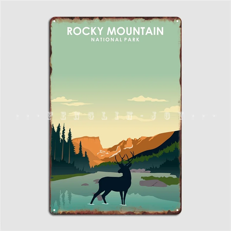 

Rocky Mountains Park Metal Plaque Poster Cinema Garage Living Room Funny Plates Tin Sign Posters