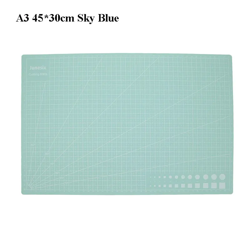 A3 Sky Blue A3 коврик для резки ПВХ двусторонний нескользящий коврик для резки DIY самовосhealing вающаяся Лоскутная разделочная доска тканевые бумажные инструменты 450*300 м - Цвет: A3 Sky Blue