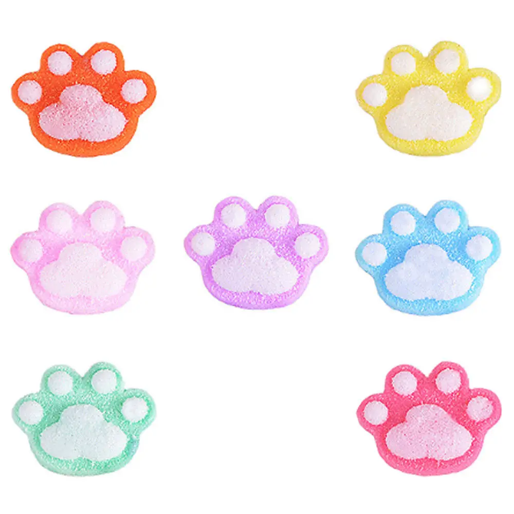 20pcs Cute Resin Cat Paw Shape Charms Mixed Color Cartoon Candy Style Pendant Jewelry DIY Findings Accessory 17*22mm | Украшения и