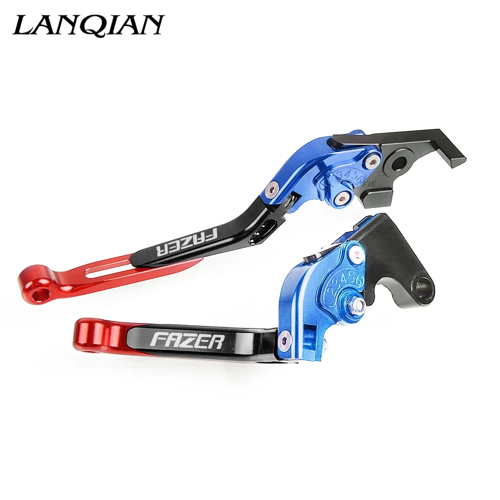 Motorcycle Accessories CNC Adjustable Brake Clutch Levers With LOGO For YAMAHA FAZER FZ1 FAZER 2001 2002 2003 2004 2005
