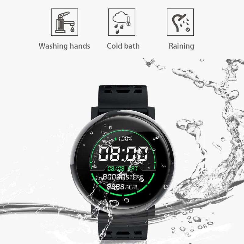 Смарт-часы для мужчин и женщин, кровяное давление, полный сенсорный экран, умные часы для женщин, водонепроницаемые IP68, часы с сердечным ритмом для Android IOS