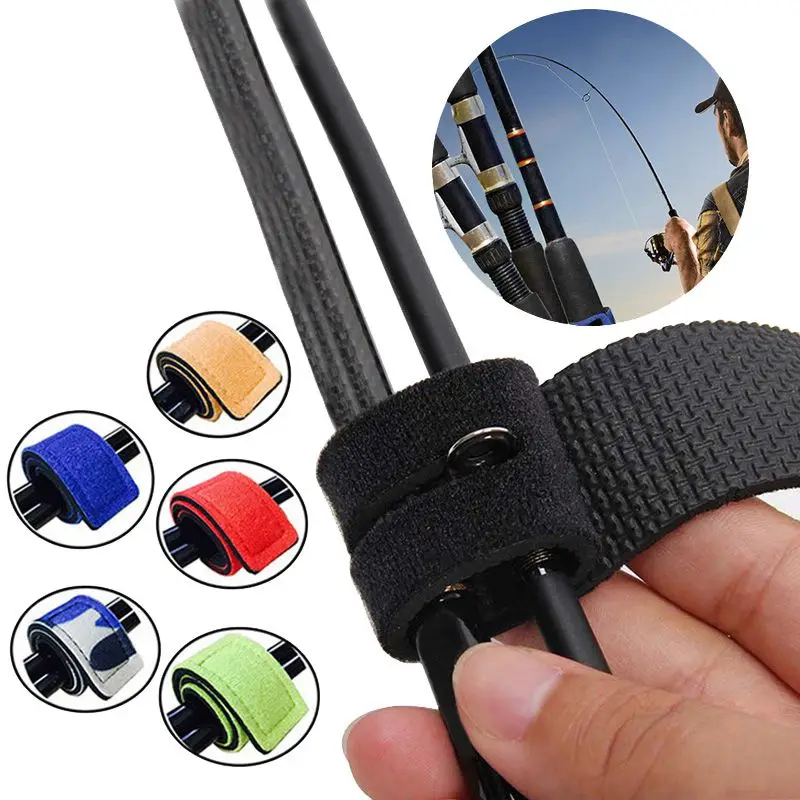 

High-Wuality Durable Non-slip Fishing Rods Belt Bundles Brackets Wrapping Belts Reusable Band Pole Straps