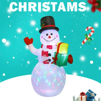 

150cm LED Luminous Inflatable Santa Claus Air Pump Inflatable Toys Night Lamp Indoor Outdoor Holiday Christmas Party Ornament