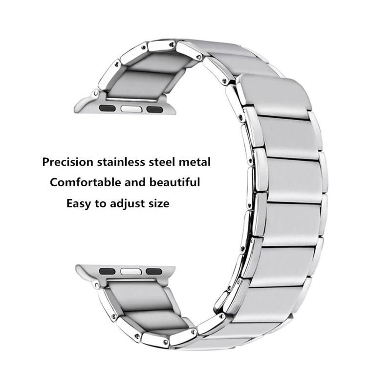 Ремешок для Apple Watch Band Apple Watch 4 3 2 1 Iwatch Band 42 мм 44 мм мужской браслет аксессуары для часов из нержавеющей стали