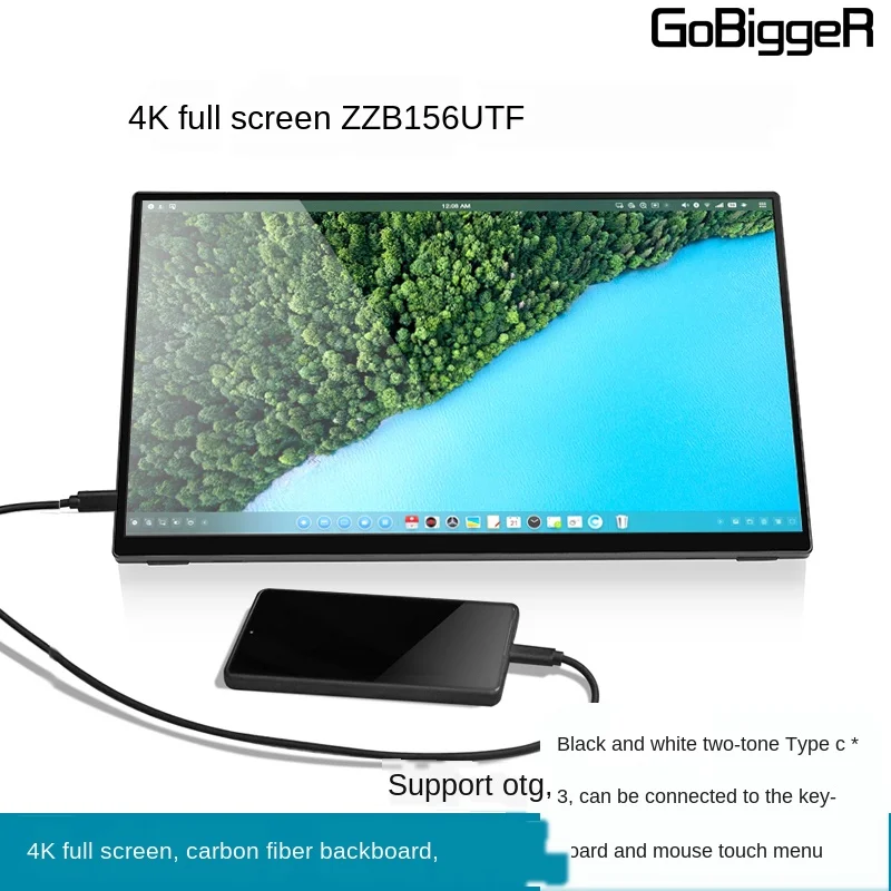 Gobigger 15.6-inch 4K display zb156utf portable touch nsswitch ps4pro Xbox screen | Компьютеры и офис