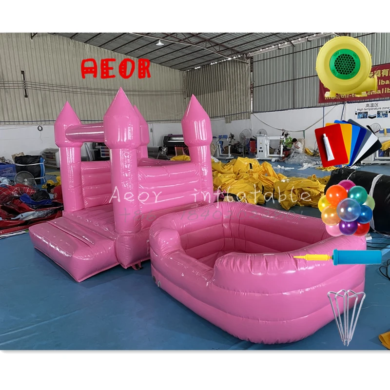 Быстрая доставка празднование дня рождения розовый прыгающий замок надувной