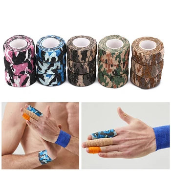 

3Pcs Non-woven Protective Camouflage Tape Self-adhesive Camo Stretch Bandage Tactical for Rifle Gun Flashlight Camo Tape