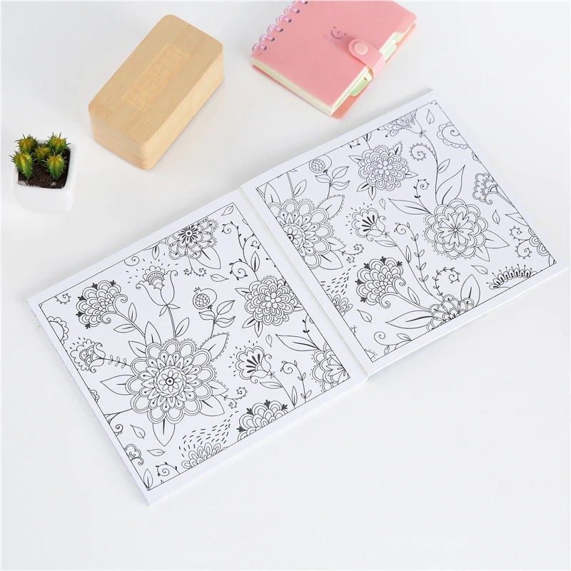 Zen Mandala Coloring Book with 12 Color Pencils for Stress Relief and Relaxation