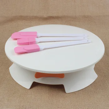 

Plastic Cake Crepe Turntable with Fixed Button Clear Scale Baking Tools