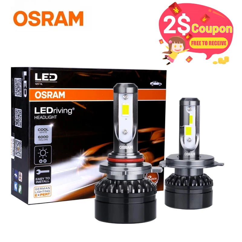 Osram Car Led Driving Headlight 9012 Hir2 H1 H7 H4 9003 9005 9006 Hb4 Hb3 H11 H8 6000k White 25w 12v Nebbia Auto Fog Lamps - Car Headlight Bulbs( led) - AliExpress